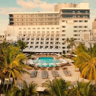 aerial view of The RitzCarlton. hotel. pool